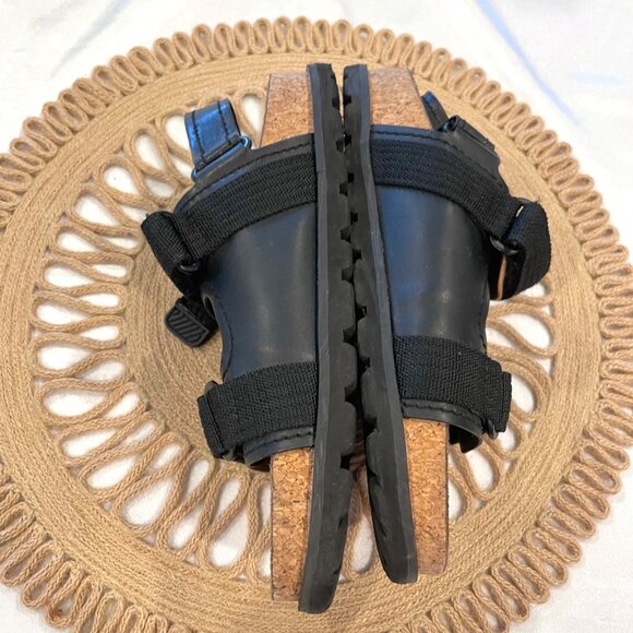 Zara Technical Sport Sandals Size EU 40 Black Tan Strappy - Picture 4 of 14